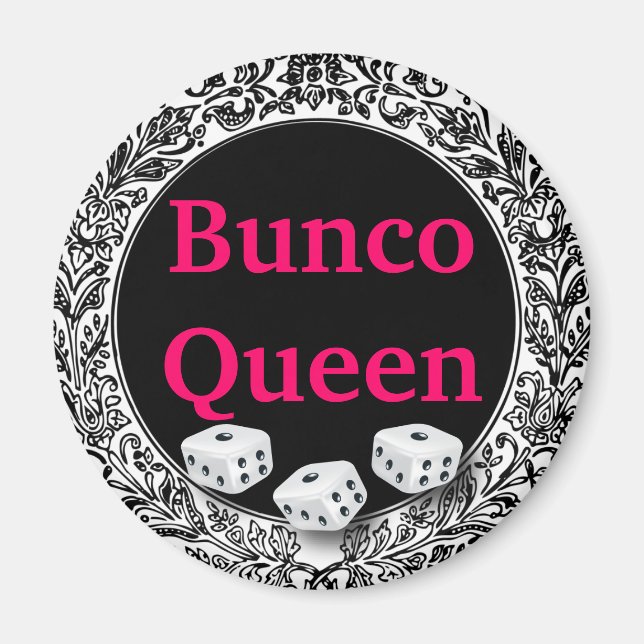 Bunco Queen Classic Design Magnet (Front)