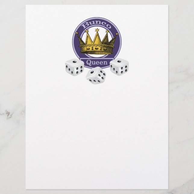 Bunco Queen Crown and Dice (Front)