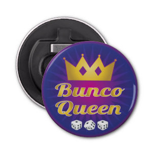 Bunco Queen Crown and Dice Bottle Opener
