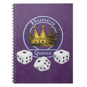 Bunco Queen Crown and Dice Notebook