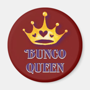 Bunco Queen Royal Crown Red Magnet
