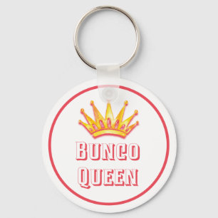 Bunco Queen Royal Gold Crown Key Ring