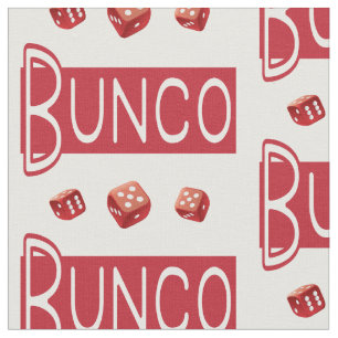 Bunco Red Dice Novelty Pattern Fabric