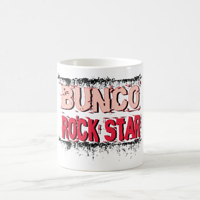 bunco rock star in pink coffee mug (Center)