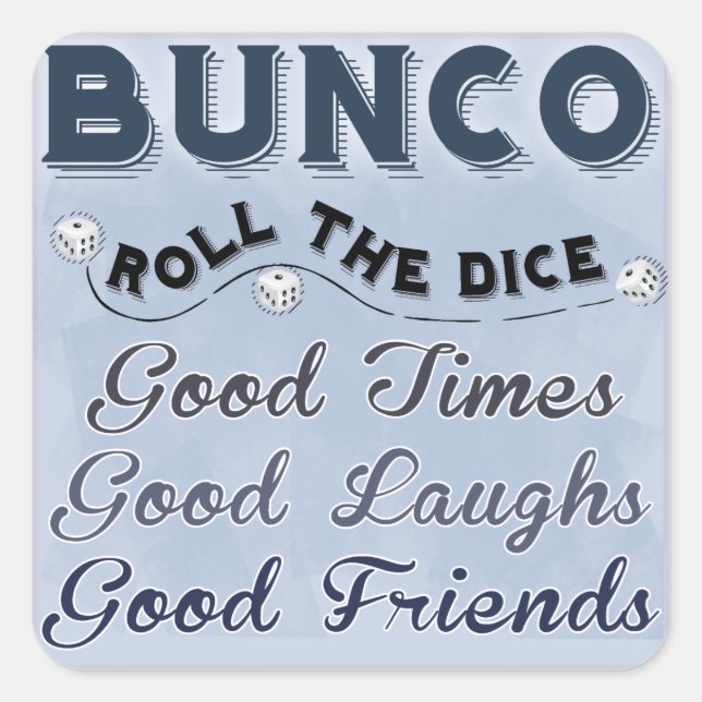 Bunco Roll The Dice Sticker (Front)
