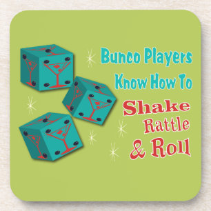 Bunco - Shake, Rattle & Roll Martini Coasters