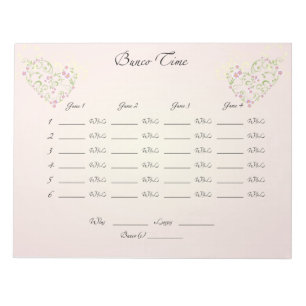 Bunco Sheet Notepad