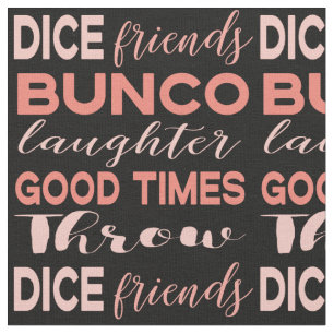 Bunco Subway Art Black Pink Novelty Fabric