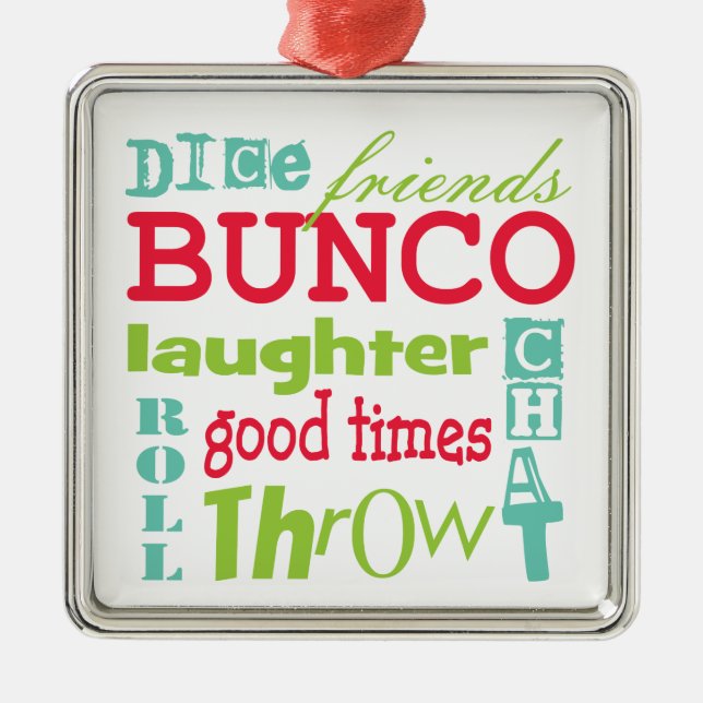 Bunco Subway Art Design By Artinspired Metal Ornament (Front)