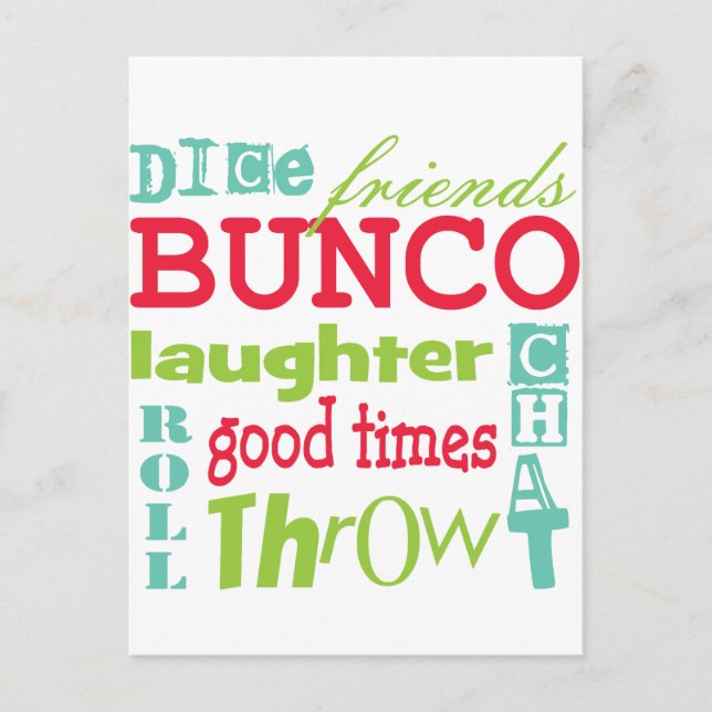 Bunco Subway Art Design By Artinspired Postcard (Front)