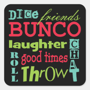 Bunco Subway Art Design By Artinspired Square Sticker