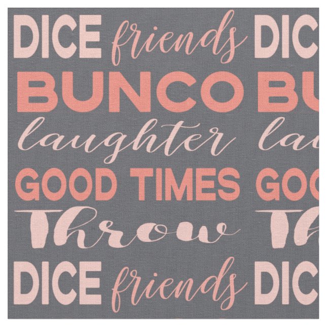 Bunco Subway Art Gray Pink Novelty Fabric (Close Up)