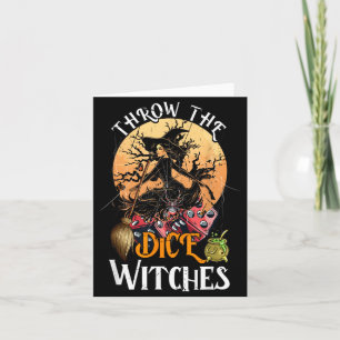 Bunco Throw The Dice Witches Bunco Game Lover Card