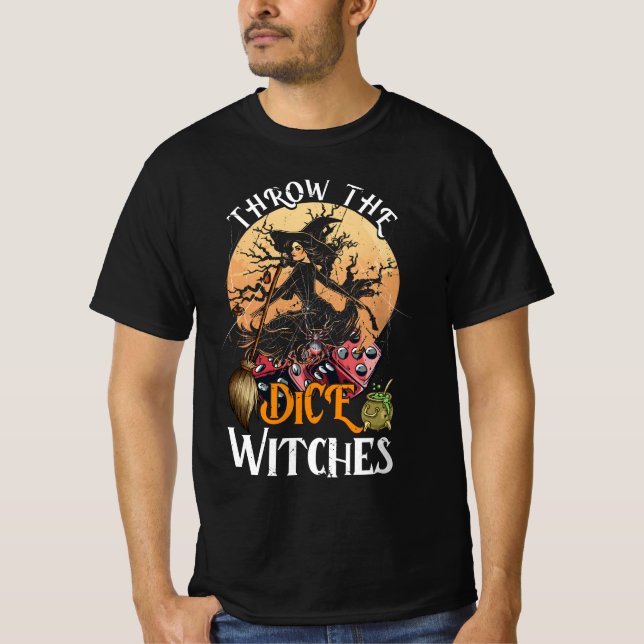 Bunco Throw the Dice Witches Bunco Game Lover Hall T-Shirt (Front)