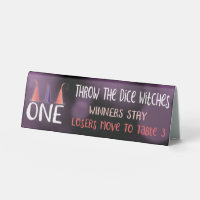 Bunco Throw The Dice Witches Table Card One