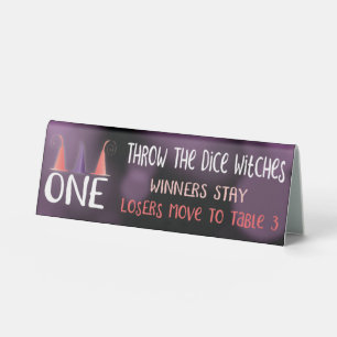 Bunco Throw The Dice Witches Table Card One