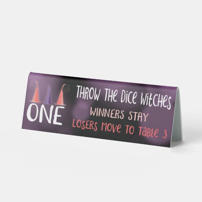 Bunco Throw The Dice Witches Table Card One (Front)