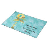 Bunco Tropical Party Theme Table Number One Placemat (On Table)