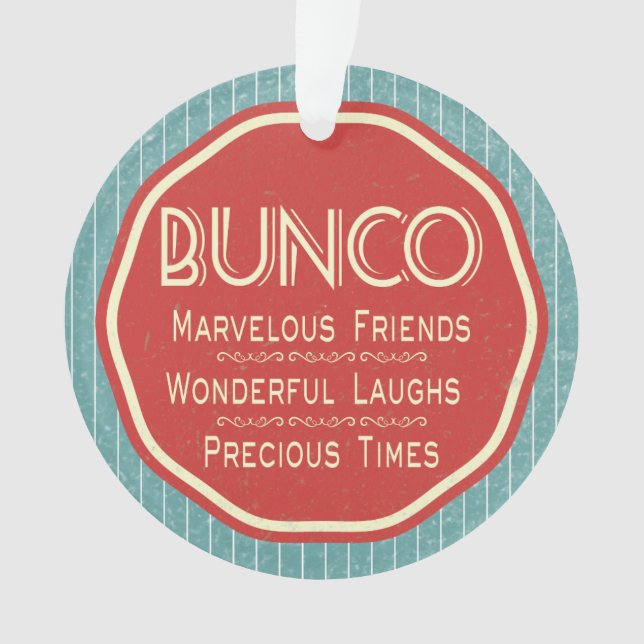 Bunco Vintage Emblem Ornament (Front)