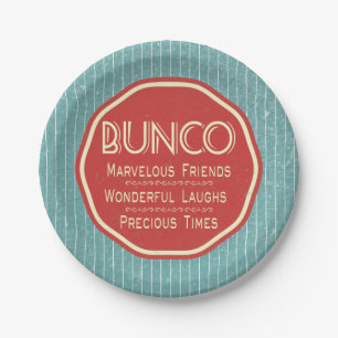 Bunco Vintage Emblem Paper Plate