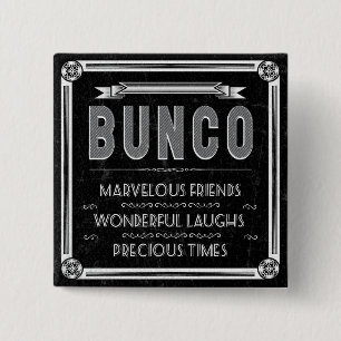 Bunco Vintage Typography 15 Cm Square Badge