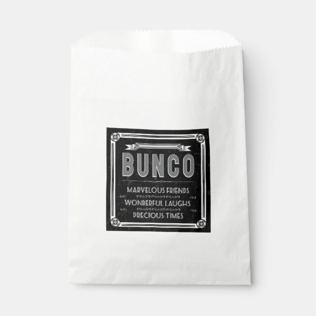 Bunco Vintage Typography Favour Bag (Front)