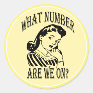 Bunco What Number Are We On #2 Classic Round Sticker