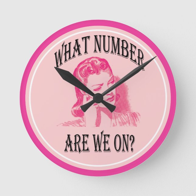 Bunco What Number Are We On Wall Clock (Front)