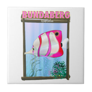 Bundaberg Australia travel poster Ceramic Tile