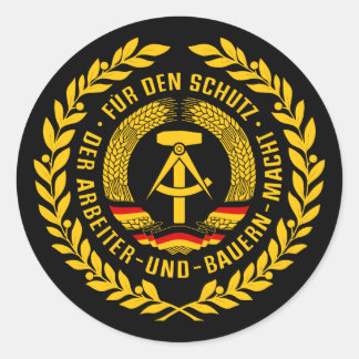 Bundesrepublik Deutschland / East Germany Wreath Classic Round Sticker