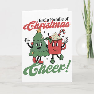 Bundle Of Christmas Cheer Retro Tree Mascot Holida Card