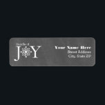 Bundle Of Joy Chalk Snowflake Winter Baby Shower Return Address Label<br><div class="desc">Address labels featuring an illustration of a snowflake incorporated into text,  "Bundle Of Joy."  Background is chalkboard inspired.</div>