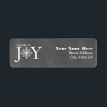 Bundle Of Joy Chalk Snowflake Winter Baby Shower Return Address Label<br><div class="desc">Address labels featuring an illustration of a snowflake incorporated into text,  "Bundle Of Joy."  Background is chalkboard inspired.</div>