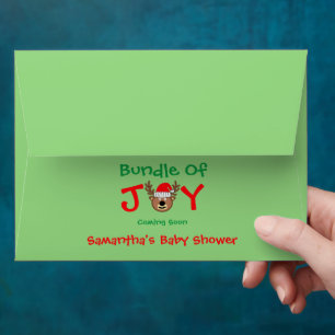 Bundle of Joy Christmas Baby Shower Envelope