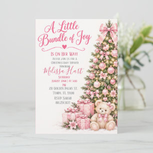 Bundle of Joy Christmas Baby Shower Invitation
