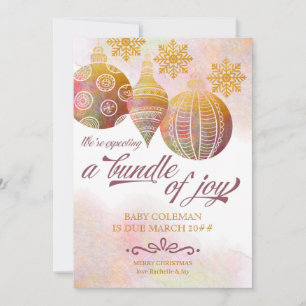 Bundle of Joy Photo Christmas Ornaments Pregnancy Announcement