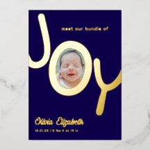 Bundle of JOY Real Gold Foil Photo Birth