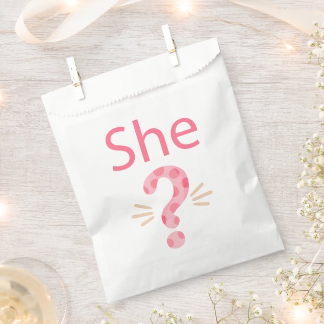 Bundle of Joy Reveal Party Pink She Favour Bag (Clipped)