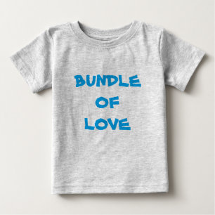 BUNDLE OF LOVE - Simple Cute Grey / Blue Baby T-Shirt