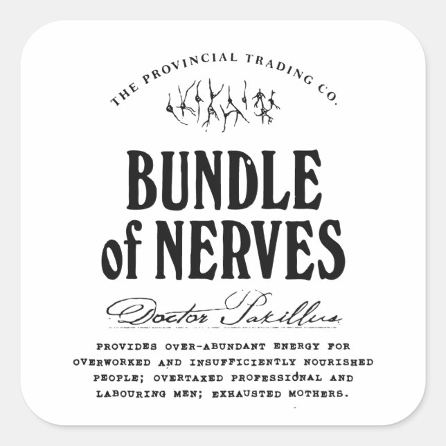 Bundle of Nerves - apothecary label (Front)