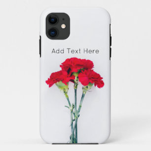 Bundle of Red Carnation Flowers iPhone 11 Case