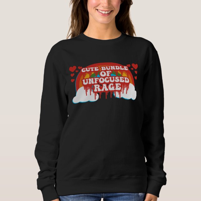 Bundle Of Unfocused Rage Rainbow Clouds Hearts Pas Sweatshirt (Front)