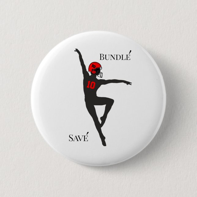 Bundle’ Save’ Footll Humour  6 Cm Round Badge (Front)