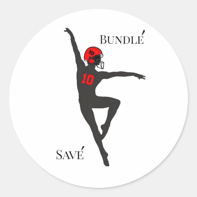 Bundle’ Save’ Footll Humour  Classic Round Sticker (Front)