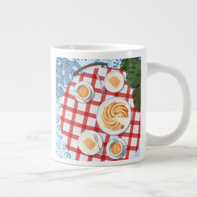 Bundt Cake and Coffee for Two Large Coffee Mug (Right)