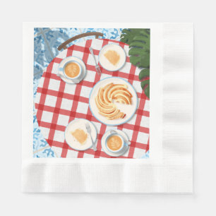Bundt Cake and Coffee for Two Napkin