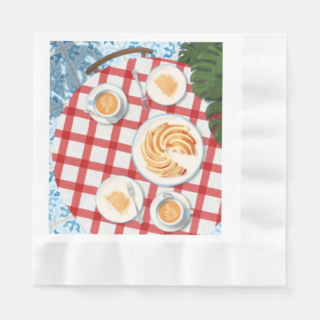 Bundt Cake and Coffee for Two Napkin (Front)