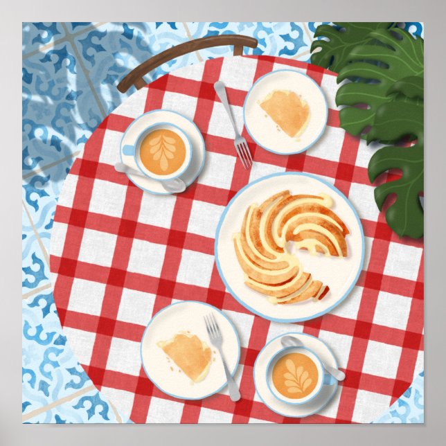 Bundt Cake and Coffee for Two Poster (Front)