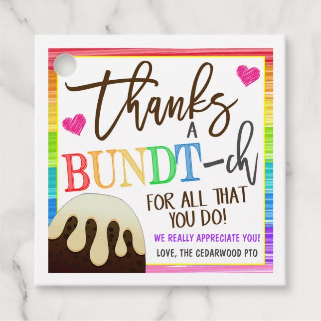 Bundt Cake Gift Tag (Front)