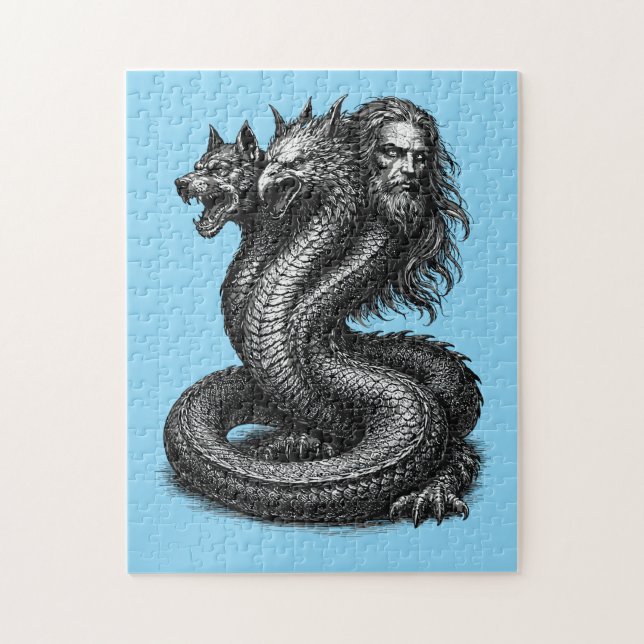 Bune Demon Three Faces, One Power Jigsaw Puzzle (Vertical)